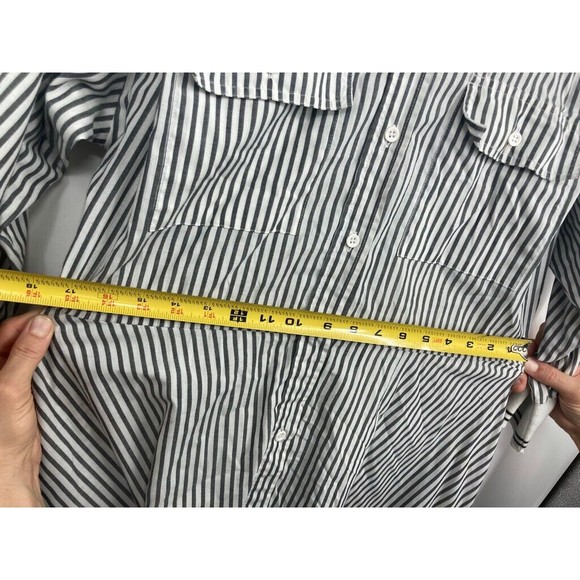 VTG POLO Dress w/Front Pockets Black White Stripe Boating Sailing Sz 14 - Picture 6 of 13